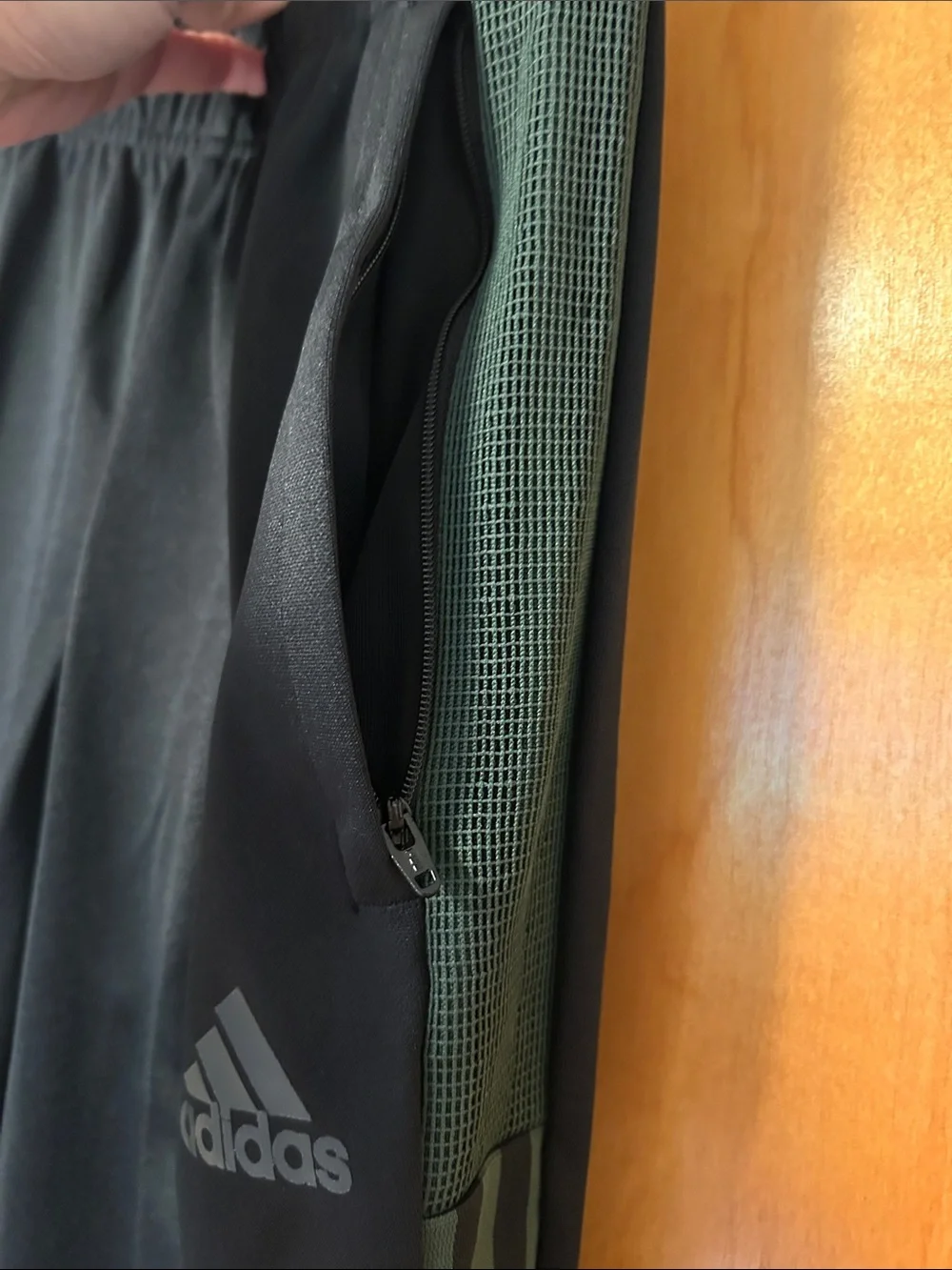 Adidas Tiro Track Pants-Black/Dgh Dark Grey Stripes with Tapered Legs & Zippers